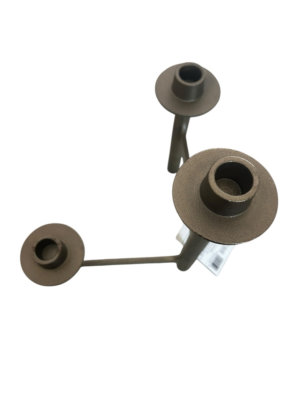 Hearth and Hand  Brown Metal Triple Candle Holder